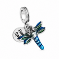Charm Libélula Azul Colgante