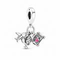 Charm Mundo, Maleta y Avion  colgante