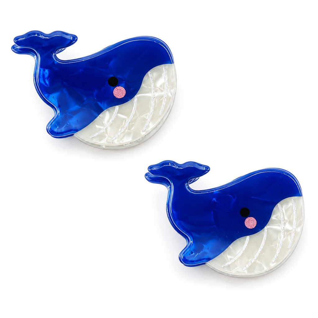 Ballena Azul oscuro Hair clip