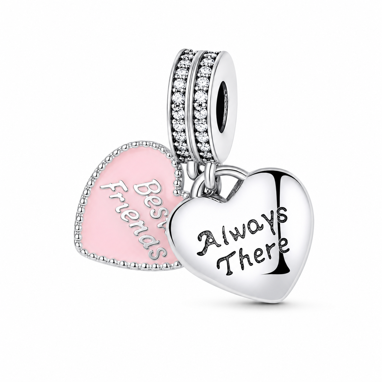 Charm Corazon mejores amigas colgante