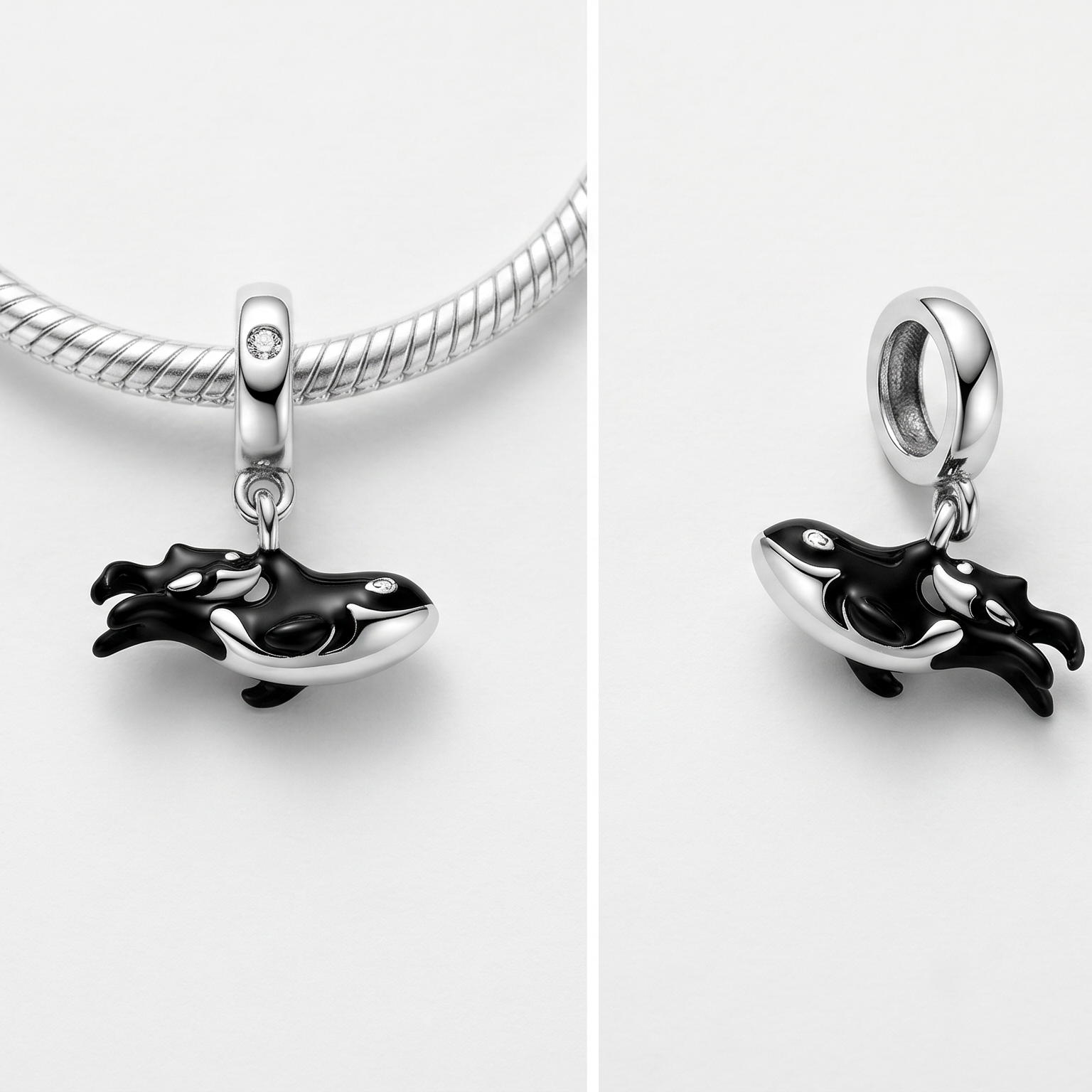 Charm Ballena Orca colgante