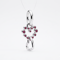 Charm Corazones conectados rojos colgante