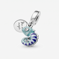 Charm Camaleón Azul colgante
