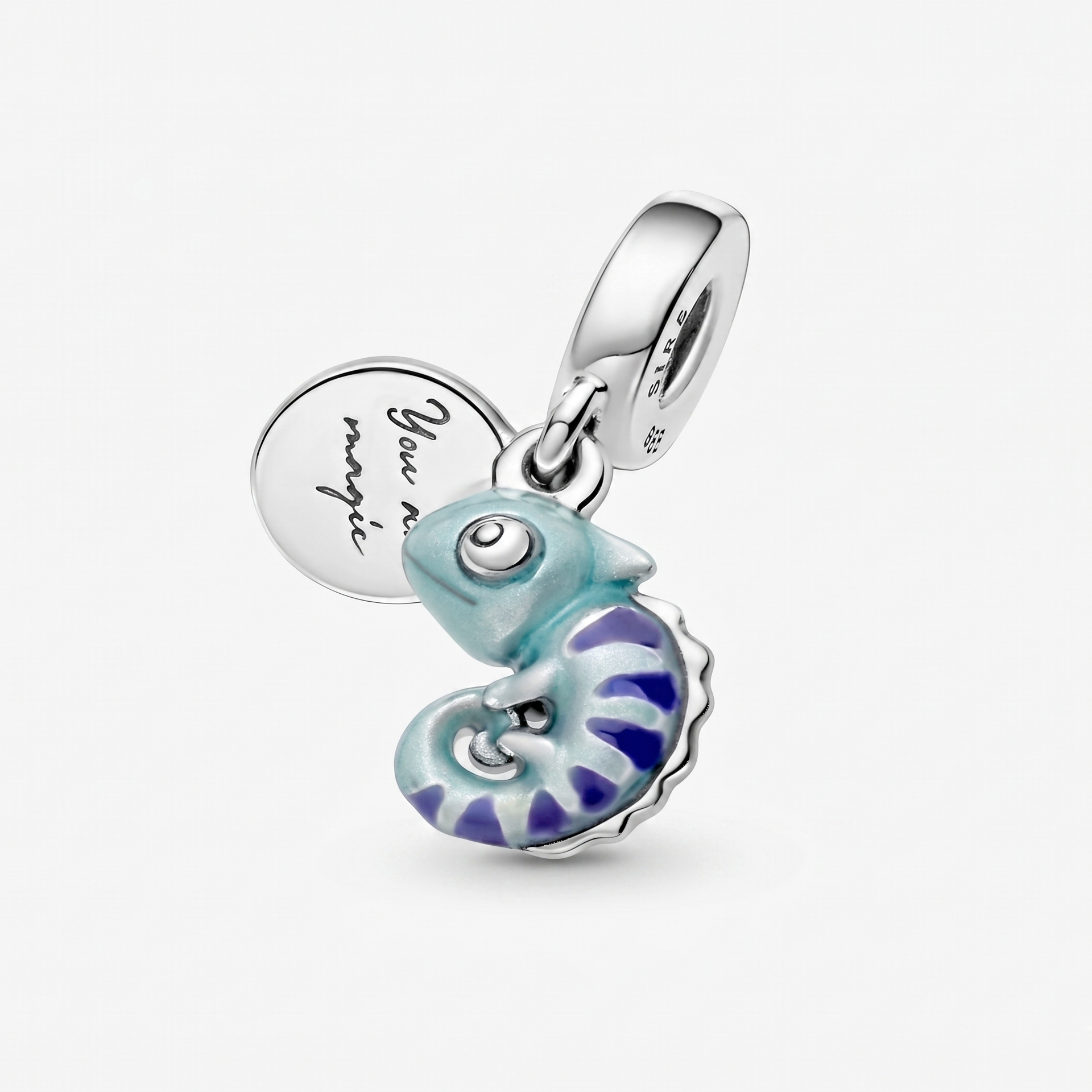Charm Camaleón Azul colgante