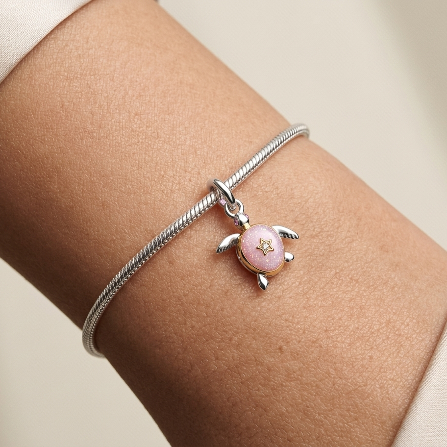 Charm Totuga Rosada Magica Colgante