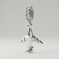 Charm Avion Plateado Colgante