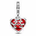 Charm Corazon Rojo Minni y Mickey colgante
