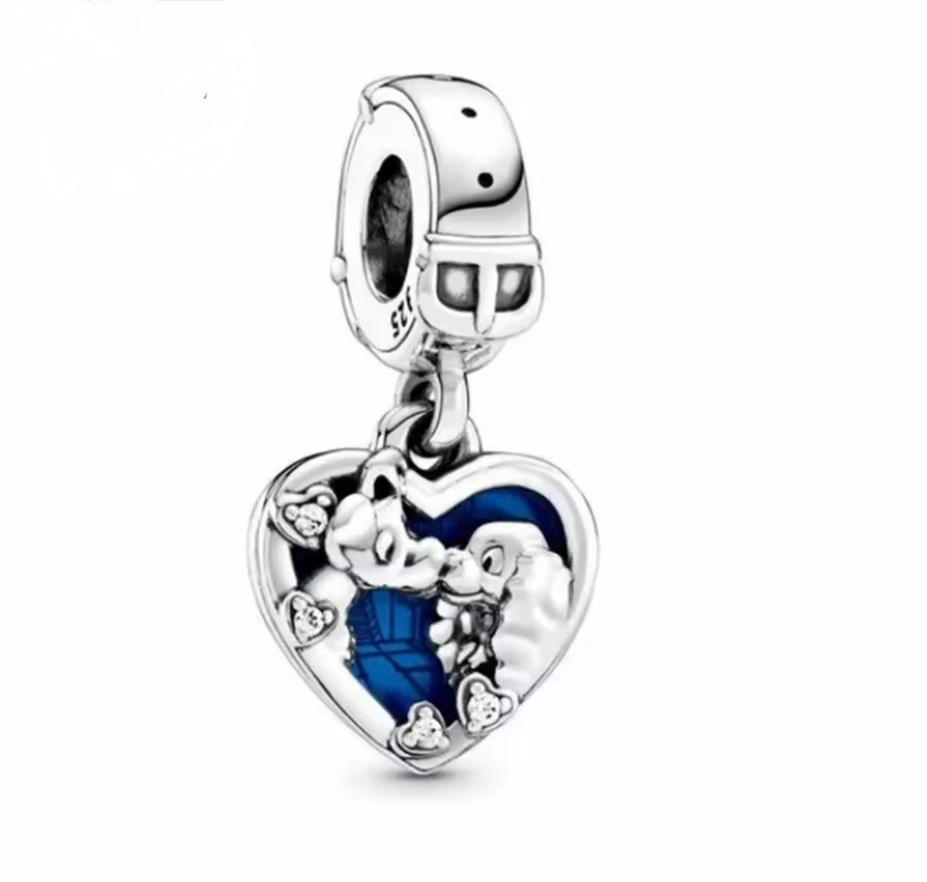 Charm Corazon la dama y el vagabundo colgante